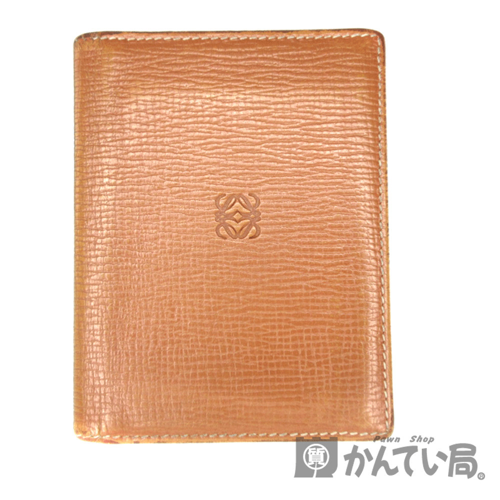 Loewe Passport Wallet Leather Brown Accessory Card